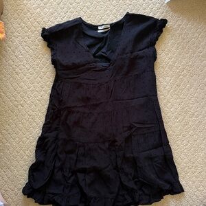 WHITE AND BLACK Urban Outfitters Ruffled Short Sleeve Dresses